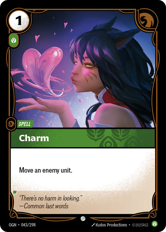 Charm spell card