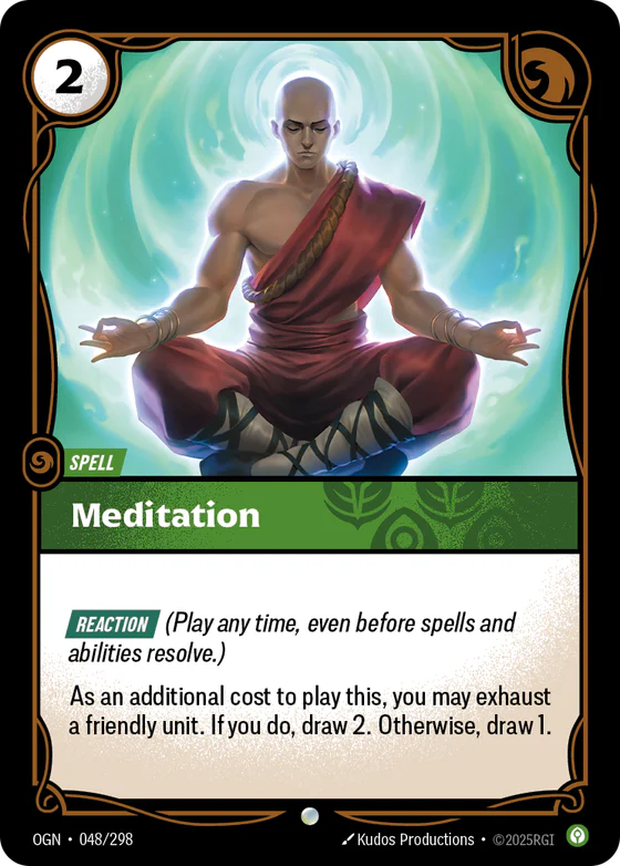 Meditation spell card