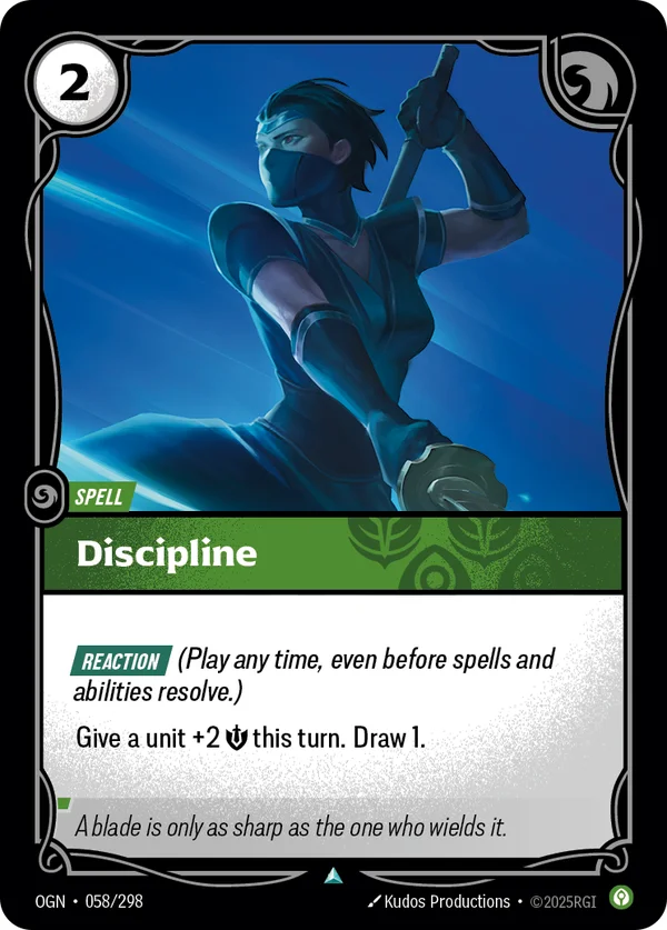Discipline spell card