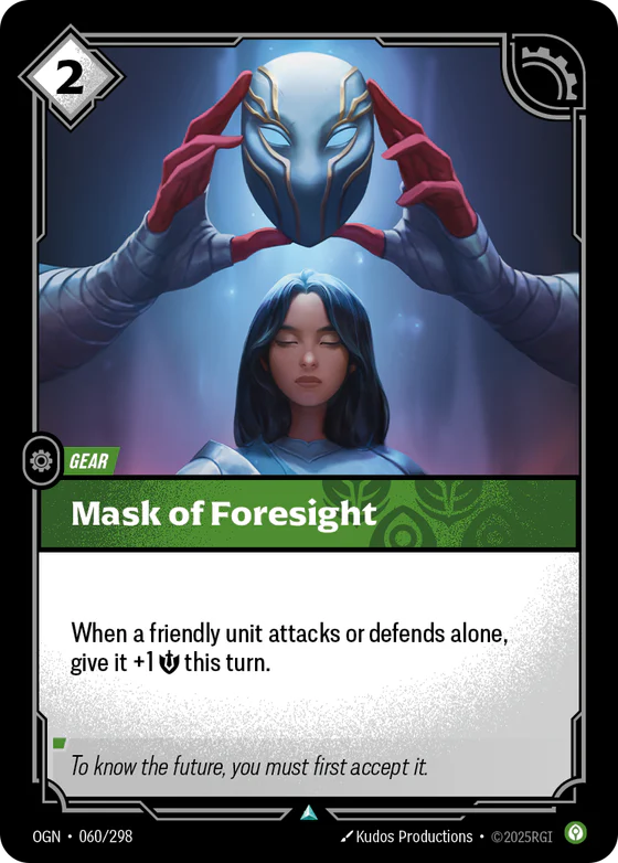 Mask of Foresight gear card