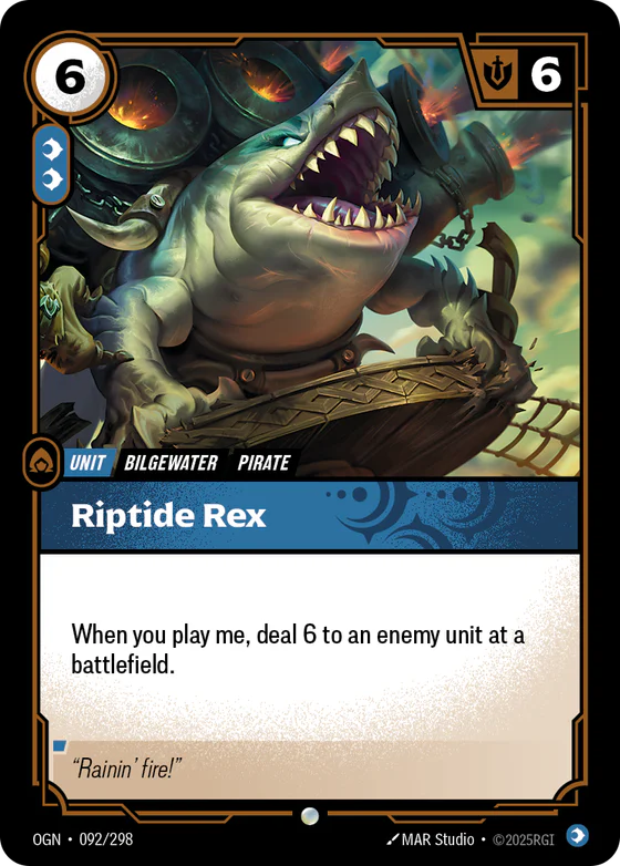 Riptide Rex unit card