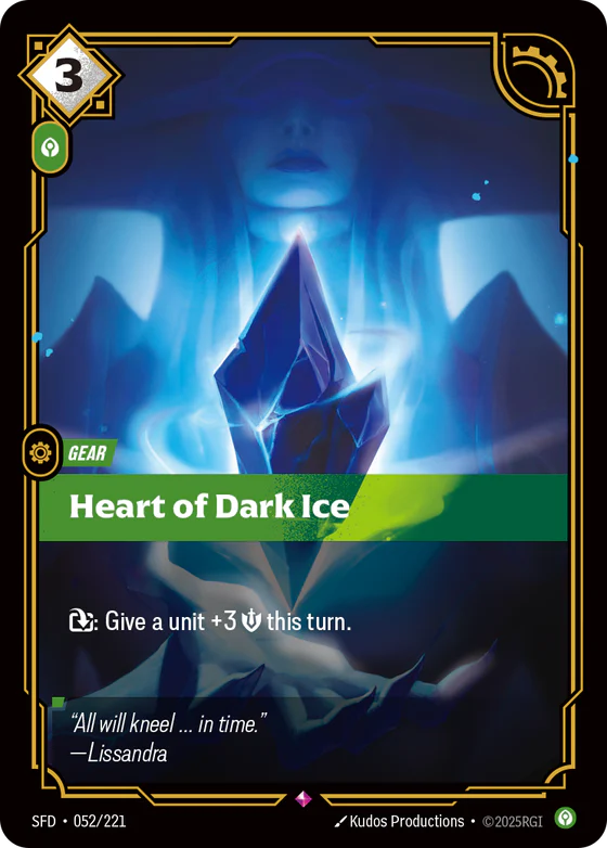 Heart of Dark Ice gear card