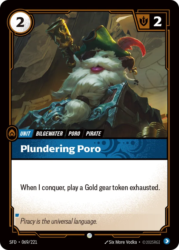 Plundering Poro unit card
