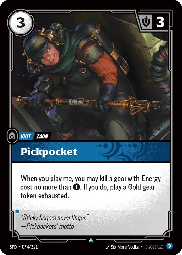 Pickpocket unit card