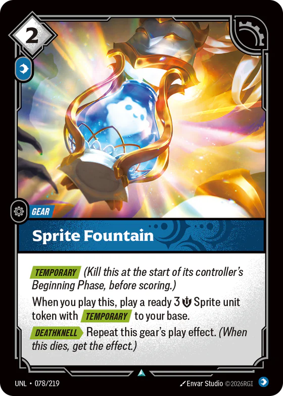 Sprite Fountain gear card